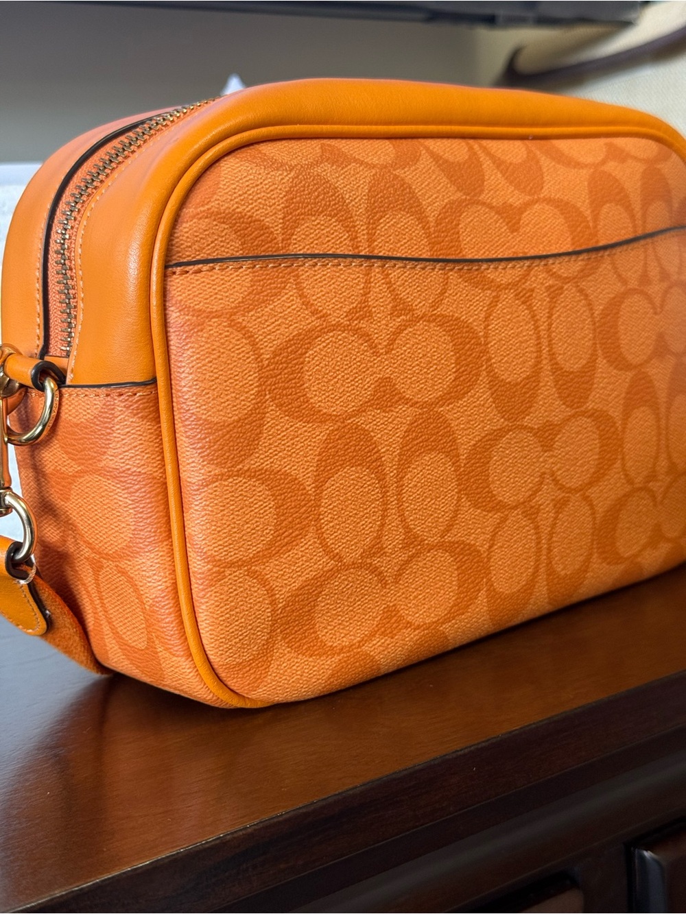 Coach Orange Signature Camera Crossbody - Picture 8 of 16